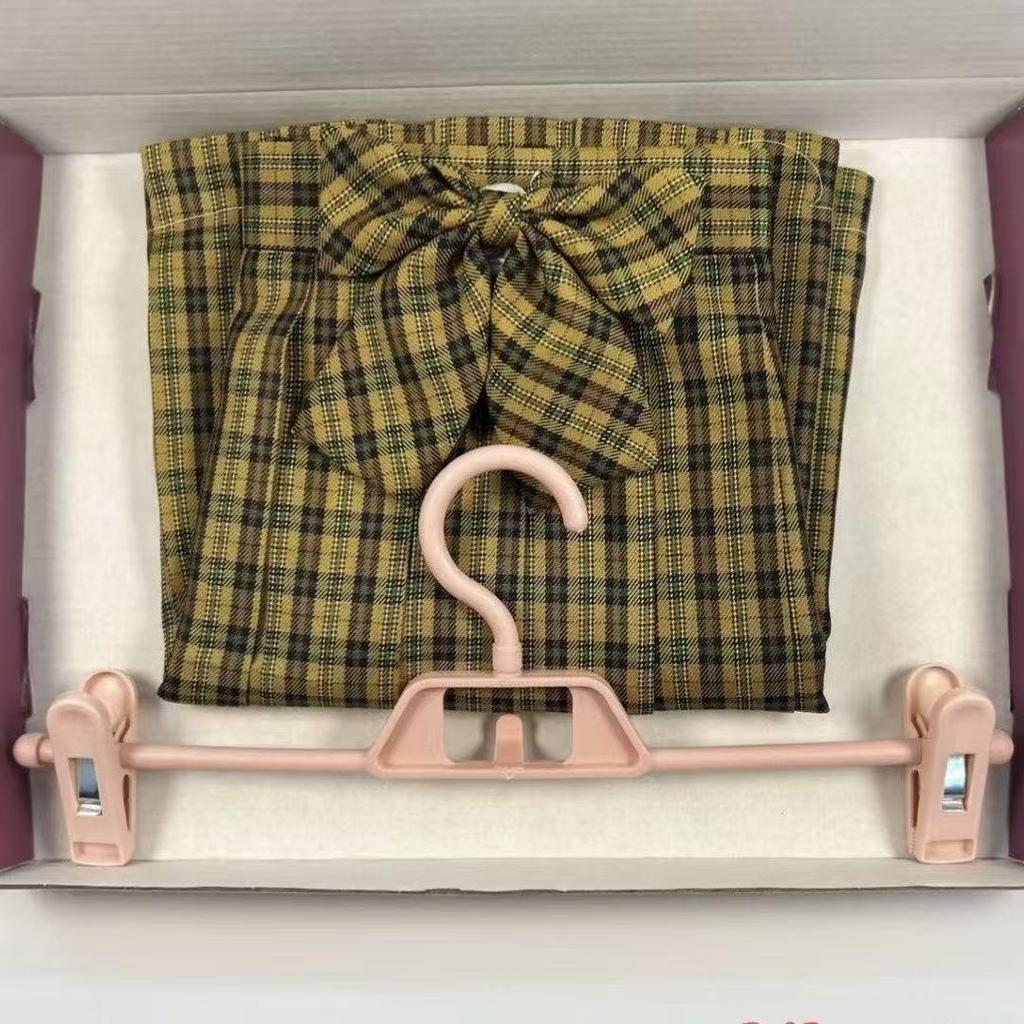 Japanese JK School Uniform Plaid Skirt Set - Women's Short Sleeve Pleated Skirt