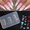 Cartoon Bowknot Silicone Carving Nail Mold Nail Art Template Nail Art Decorations Diy Relief Manicure Mold Nail Template