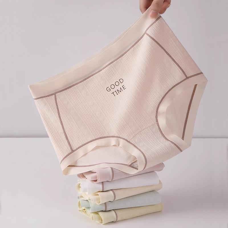 Women Underwear Cotton Panties Cute Panty Middle Waist Briefs Comfortable Soft Underpants M-XXL