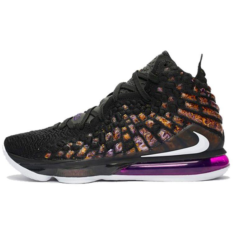 

Мужские кроссовки Nike LeBron 17 Lakers черный белый баклажан BQ3177-004