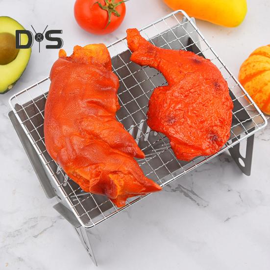 Portable Charcoal Grill Stainless Steel BBQ Stove for Outdoor Camping Picnic Hiking Folding Air Ventilation Design Grill Lightweight Barbecue Grill