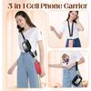 Verstellbares Handy-Lanyard, Crossbody-Gurt, 360° drehbare Befestigungslaschen, Clip-and-Go-Gurt für Handy mit Geldbörse, Crossbody