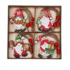 Kreative hölzerne Weihnachtsanhänger aus Holz Mehrfarbig Cartoon Weihnachtsbaum Hängeornament Lebkuchenmann Lebkuchenmann Zwerge
