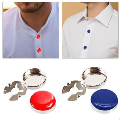 4 Pares de Gemelos Sencillos para Hombres, Decoración para Camisas de Vestir, Fiesta, Boda, Botón Redondo Pulido Clásico