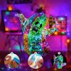 Halloween Ghost Colorful Light Prismatic Iridescent Spooky Ghost Funny Colorful Ghosts Face LED Light Home Party Decoration