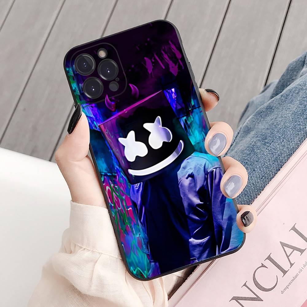 Marshmallow Dj Faces For IPhone 17 16 15 14 13 12 11 Pro Max 13 17Air Shockproof Soft Phone Cases Coque