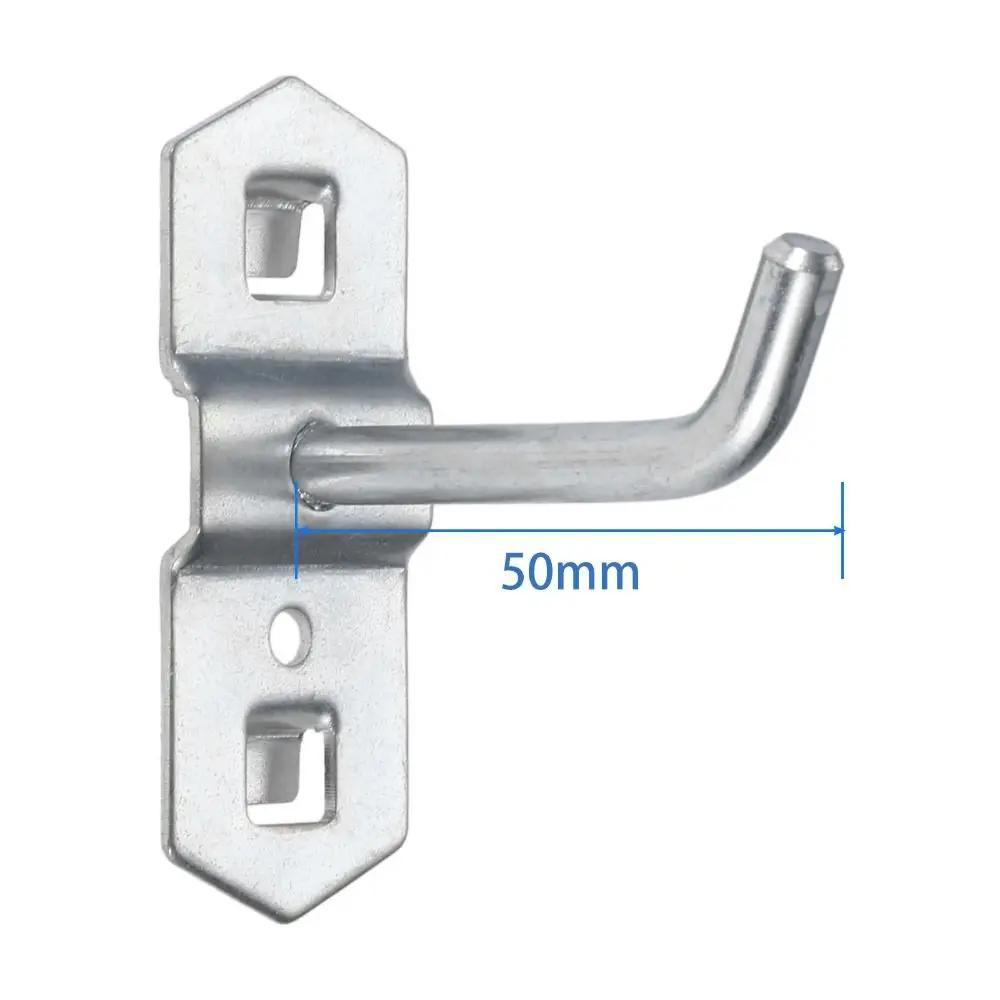 Wall Mount Square Hole Hook Durable Storage Rack 25/50/75/100/150/200mm Oblique Hanger Hole Board Hook Pegboard Hook