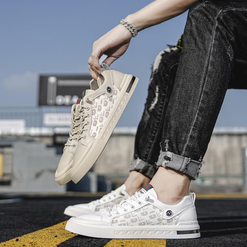 New Men's Shoes Low-top Casual Shoes Men's Board Shoes Fashion Little White Shoes Men's Trend Versatile Feet Breathable Shoes