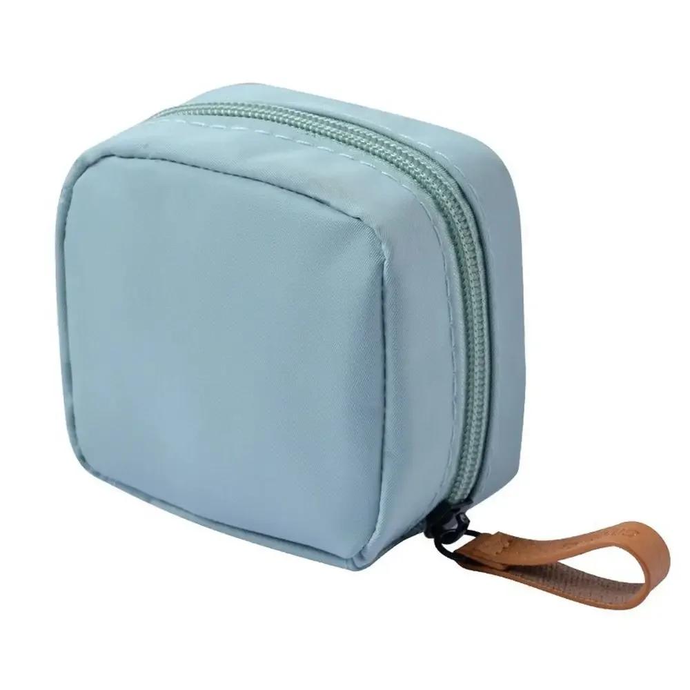 Portable Multi-Purpose Small Cosmetic Bag Mouth Red Bag Sanitary Cotton Storage Bag Change Purse Coin Bag Travel Accessories