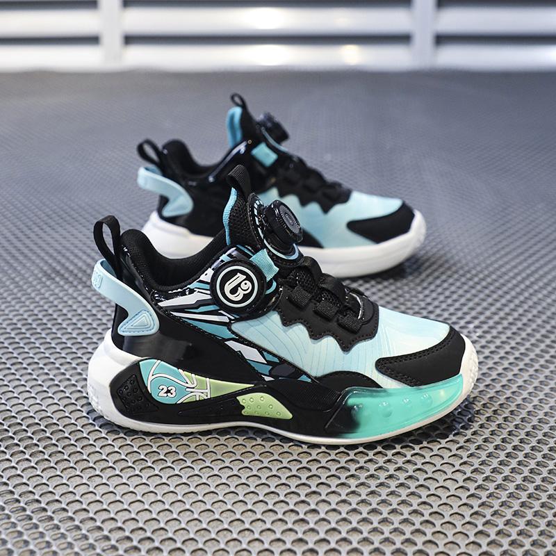 Wiosenne/Jesień/Zima Chłopięce trampki Koszykarskie trampki Lekkie Sportowe Modne Obrotowe Guziki Dziewczęce trampki