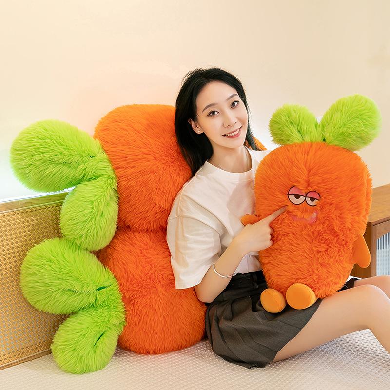Cartoon Long-haired Carrot Plush Toy Girl Sleeping Pillow Office Sleeping Pillow Home Cushion Car