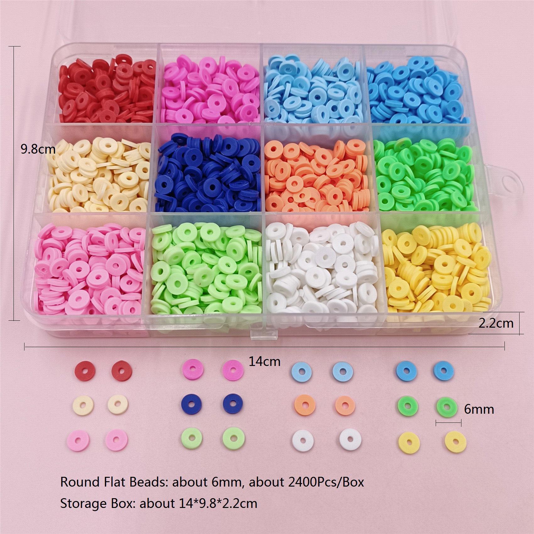 

Товары для дома и вечеринок Мягкая глина 6 мм свободные бусины ювелирные изделия 2400 шт./кор. набор для изготовления браслета Style1