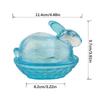 Lovely Transparent Glass Rabbit Jar Household Candy Dispenser Bowl with Lid Kitchen Counter Decoration
