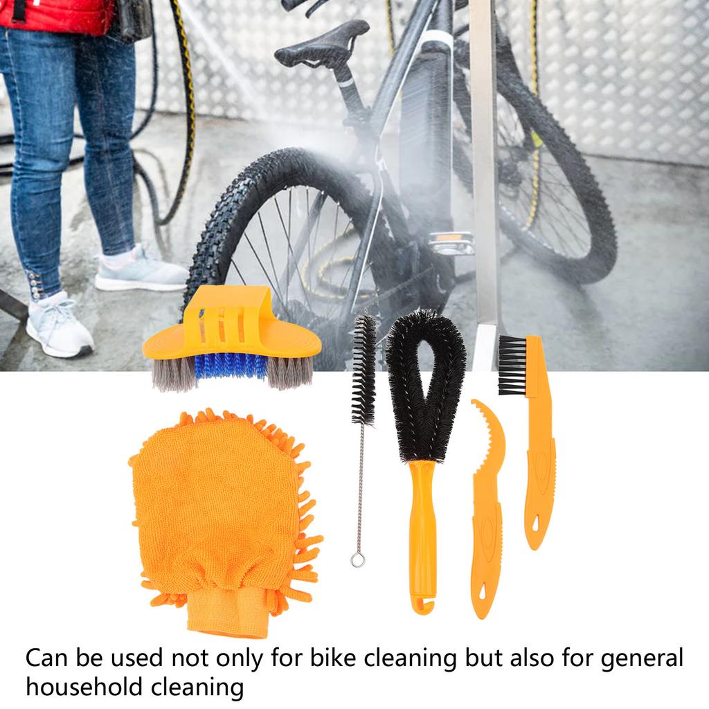 Bike Cleaning Tools Set Nylon Bike Chain Sprocket Corner Brush Kit for Mountain Road Bike Maintenance