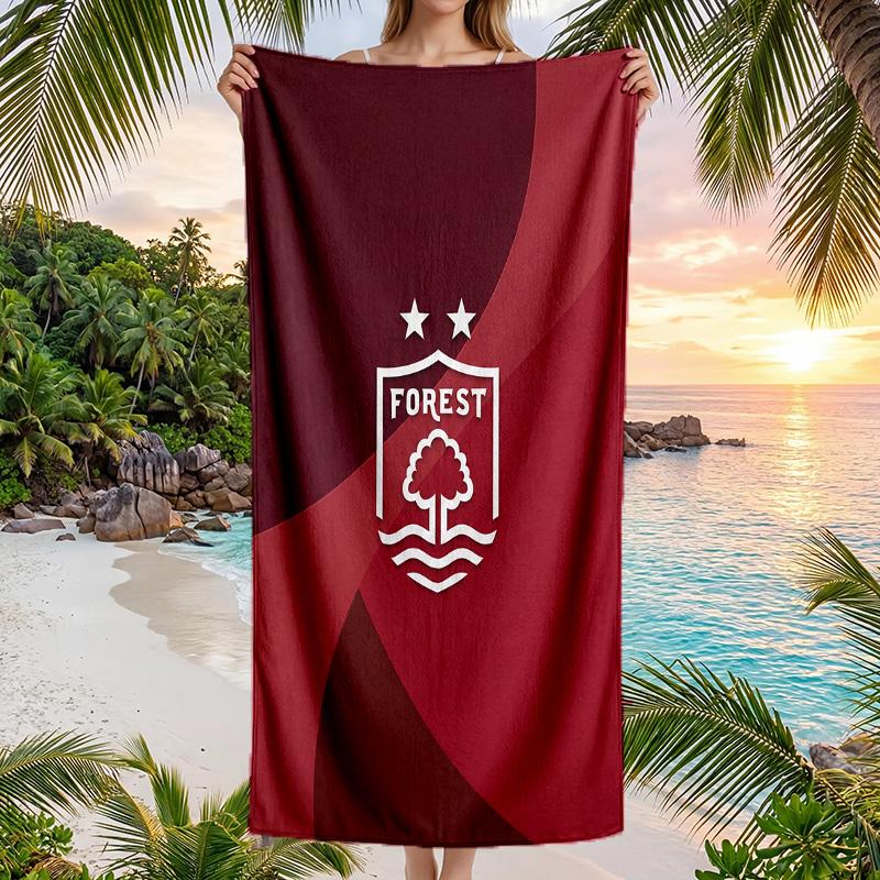 Asciugamano da Spiaggia Calcio Nottingham Forest Morbido Microfibra Asciugamano Estivo Asciugatura Rapida Assorbente per Spiaggia Piscina Viaggio