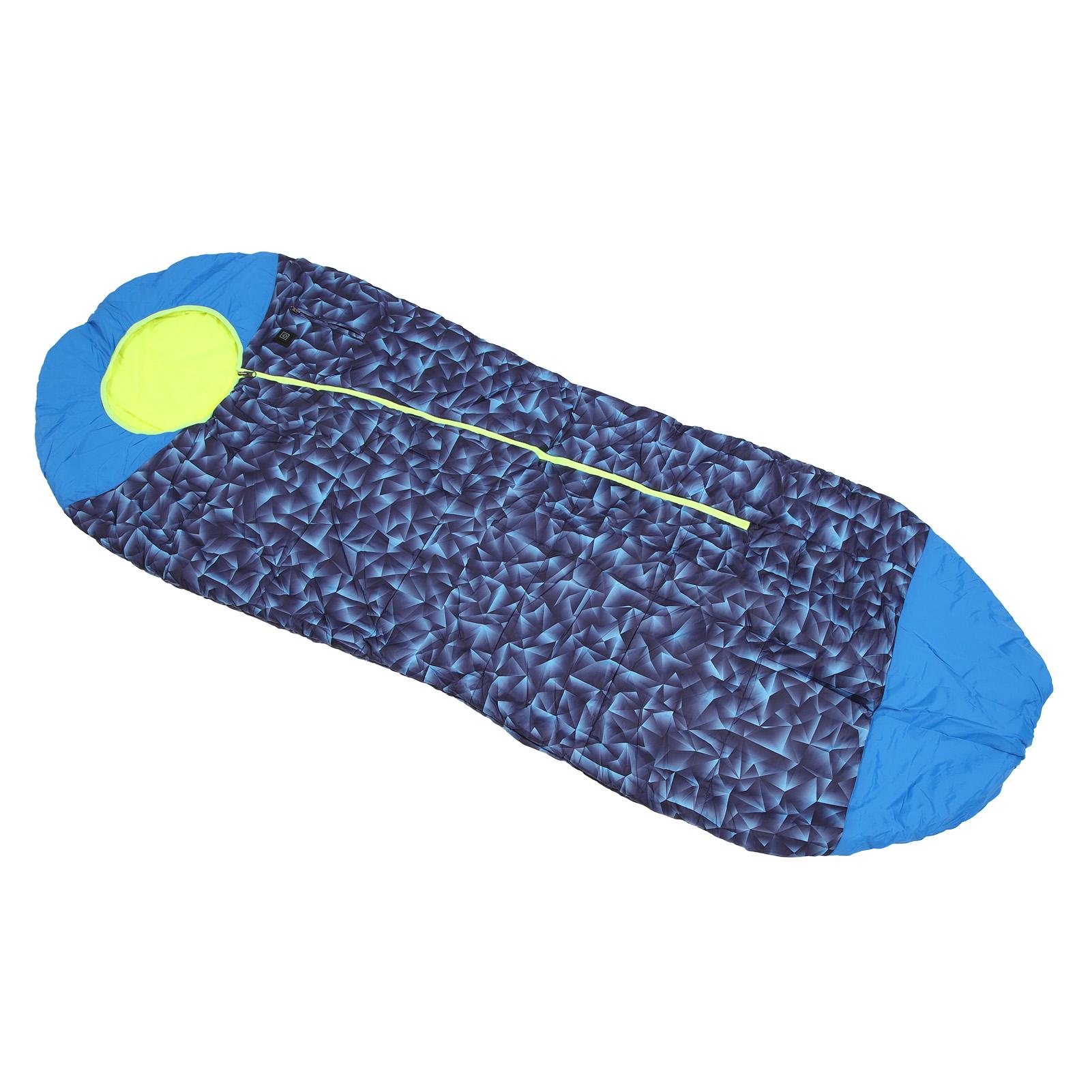 Outdoor Heated Sleeping Bag Camouflage Blue USB Charging 5V 2A 3 Temperature Levels Adjustable Heated Adult Sleeping