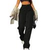 Women's Casual Lightweight Hiking Pants High Waist Beltless Straight Leg Loose 4 Pockets  Cargo Pants
