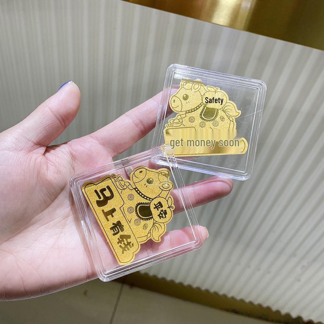 

999 Pure Gold Phone Sticker - Zodiac New Year Party Favor: Red Envelope, Ang Pao