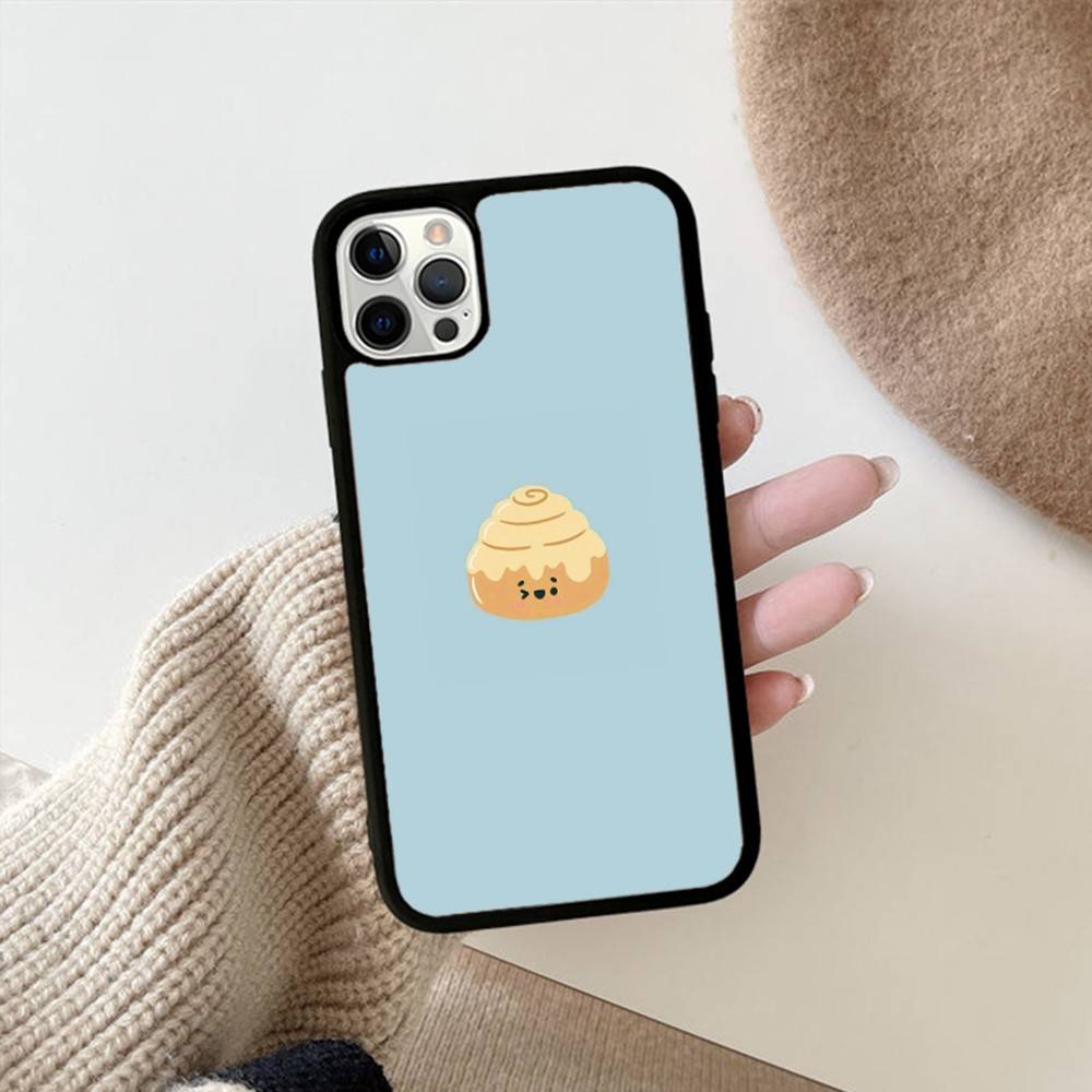

Cute Bread Toast Phone Case For iPhone 17 16 Pro Max Air 13 12 Mini 14 15 Plus 11 PC+TPU Back Cover iPhone 12Pro Max