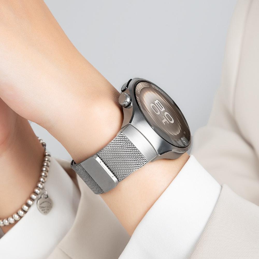 Quick Release Button Interface Luxury Stainless Steel WristbandDragon Scale Metal Watch Band for Huawei Watch 5 42mm