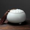 Large Lotus Ceramic Tea Caddy Teaware Coarse Pottery Sealed Pot Household Tea Tins Tea Storage Tea Container Tea Organizer
