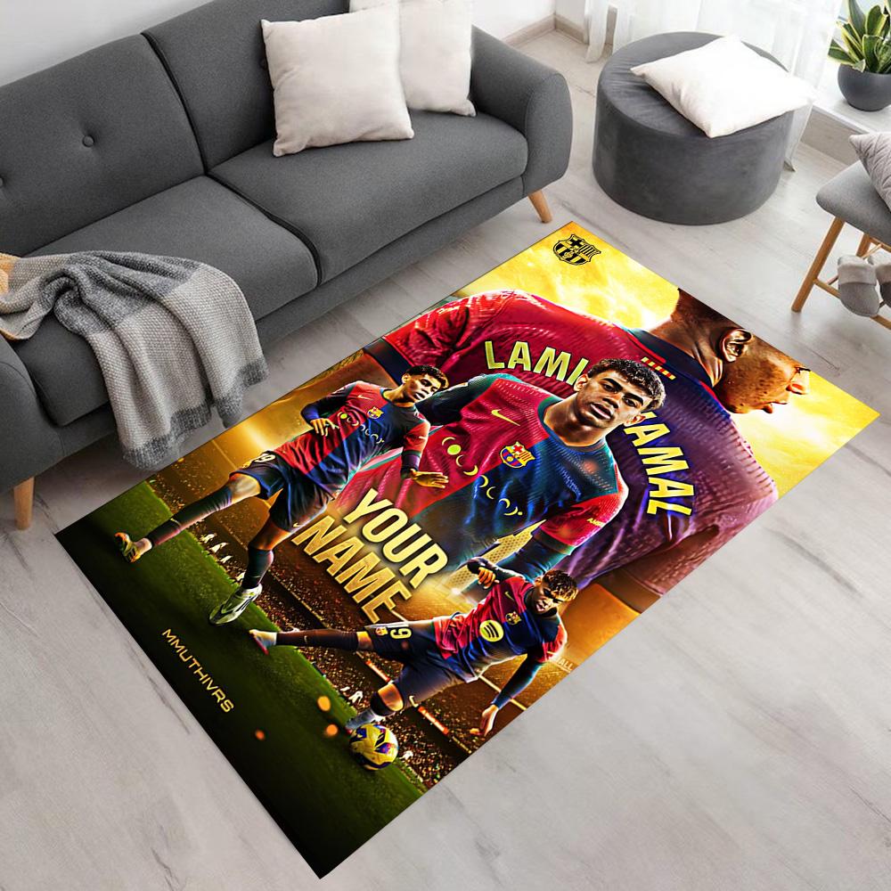 Yamal Customized Name Floor Rug Office Rug Perfect for Study room Decorate room Kitchen Entryway Anti-slip Rug Decorate Offices Best for Christmas