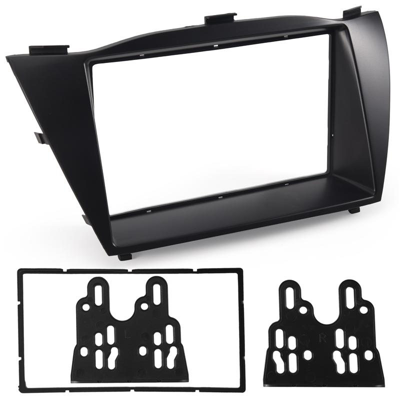 Double Din Car Radio Fascia Trim Kit Install Frame DVD Panel Stereo Interface For TUCSON IX35 2010+ 178X102mm