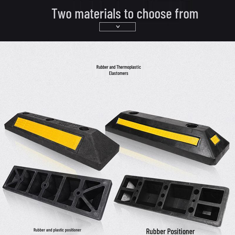 Durable Rubber Wheel Stopper: Parking Space Positioner and Reversing Block.