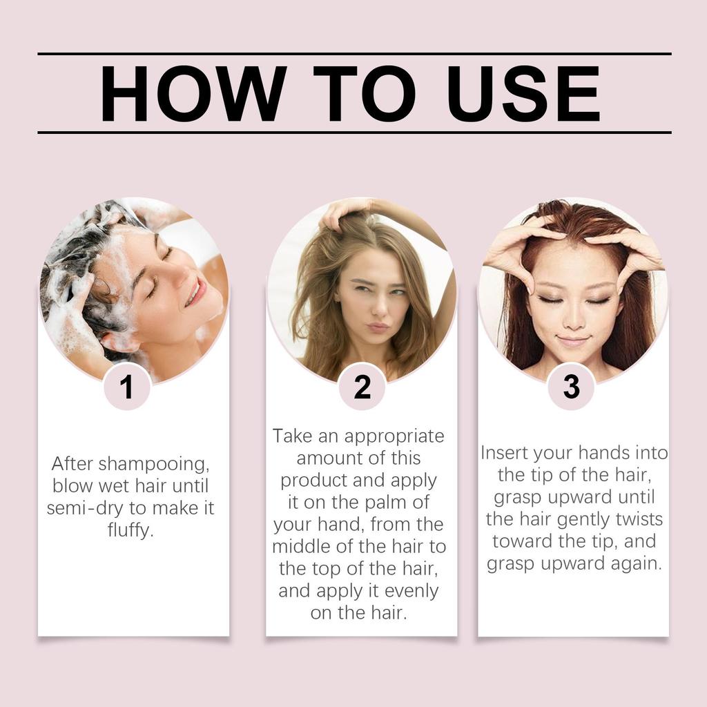 OUHOE Krem Objętościowy do Loków Odżywcza Regeneracja do Loków Gładka Tekstura Utrwalenie Stylizacji Do Włosów 50ml