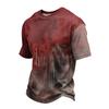 Men's Lightweight Quick-Dry Mesh Short Sleeve Round Neck T-Shirt with Halloween Print
