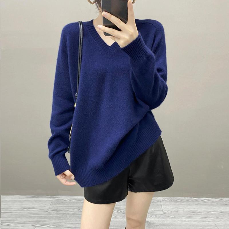 Qinghe 100% Kašmírový Dámský Svetr - Ultra Měkký Luxusní Zimní Pulovr