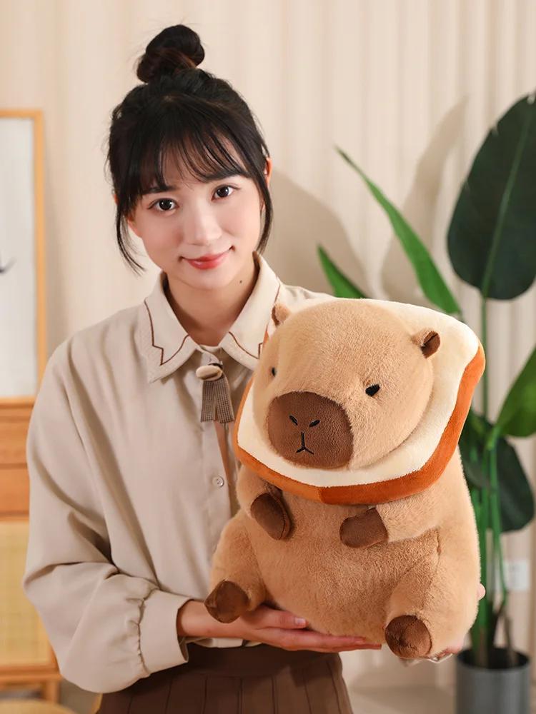 Capybara Plush Toy Simulation Capibara Cosplay Unicorn Dinosaur Dress Boba Bread Fruit Food Decor Birds Bubble Stuffed Animals