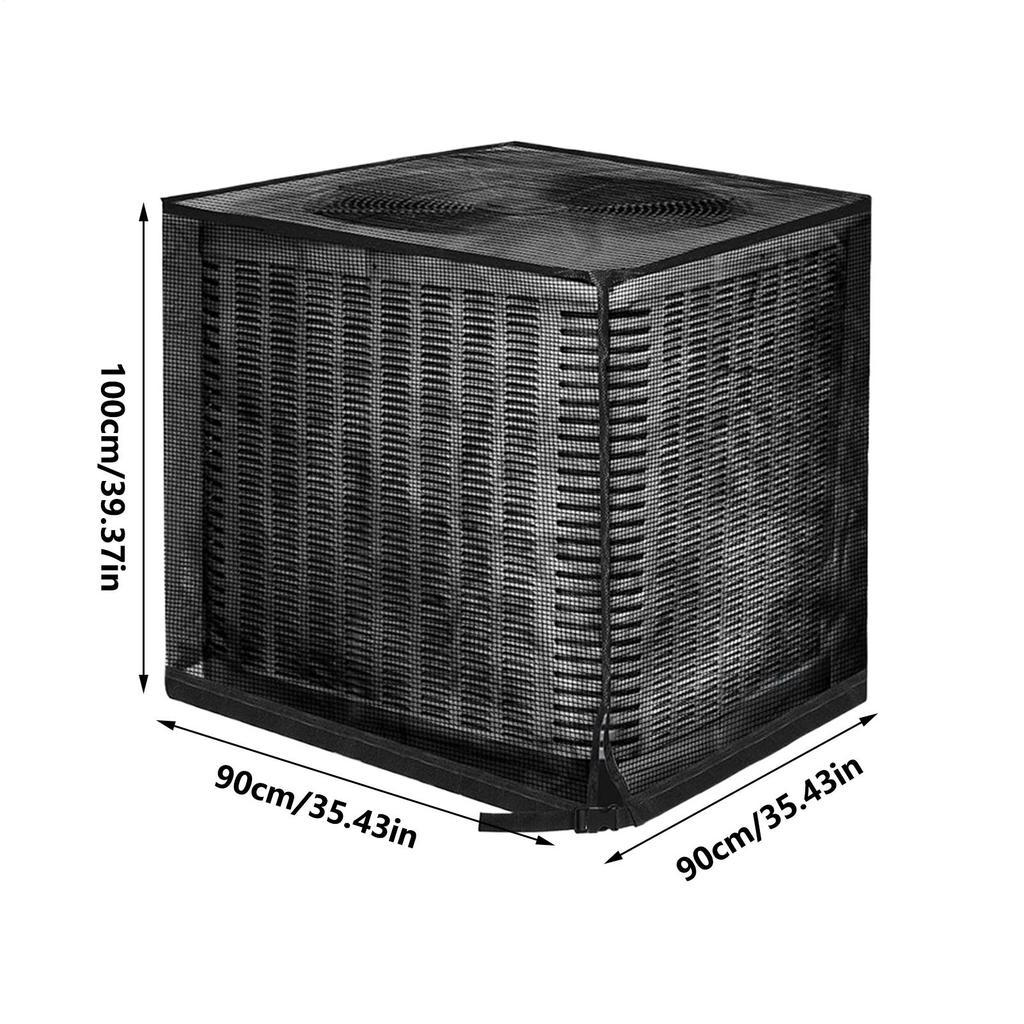 Dustproof Air Conditioner Cover Oxford Cloth Mesh Outside Foldable Condenser Protector Dust-Proof Hood 35.43x35.43x39.37 Inches