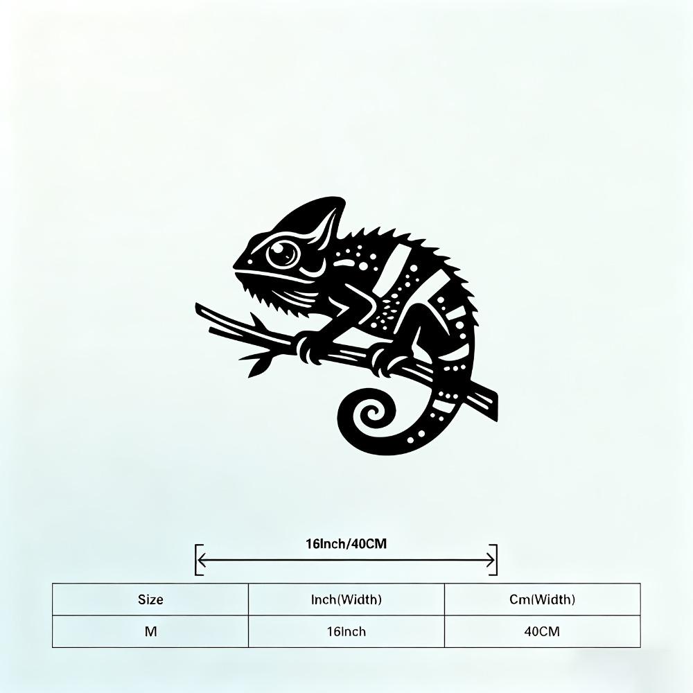 

Chameleon Metal Wall Art Vibrant Garden Sculpture Weather Resistant Patio Outdoor Decor Farmhouse Hanging Ornament Reptile Lovers Gift M/40cm/16inch