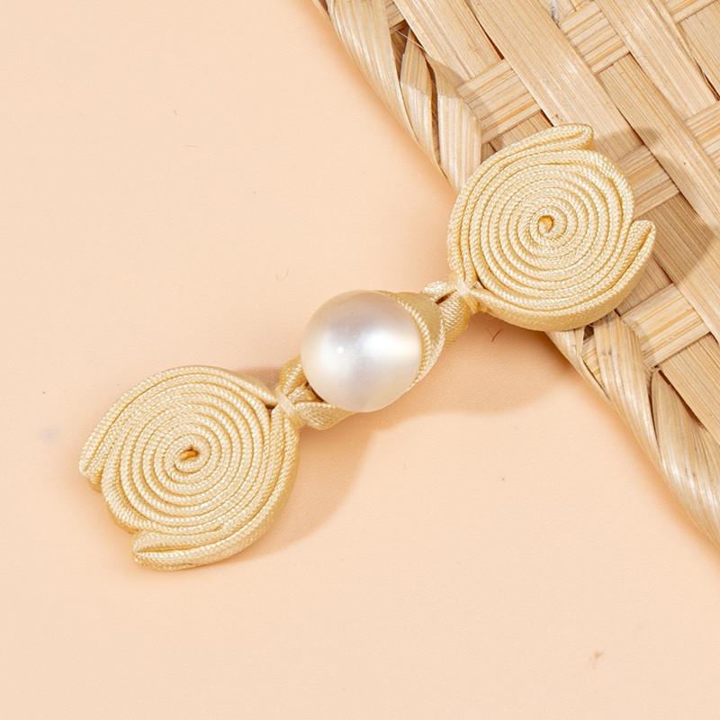10pcs Jade Bead Flower Bud Frog Buttons Handmade Knot Closures for Qipao,Hanfu Tang Suit,Traditional Sew-On Garment Accessories