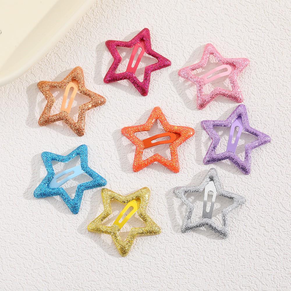 Children's Candy Color Star Hair Clips - Small Size BB Bangs Accessories