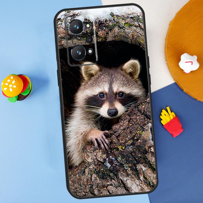 Raccoon For Realme GT Neo 5 3 2 C55 C35 C33 C31 C30 C25 C21Y C15 C11 Realme 8 9 10 11 Pro Plus Case