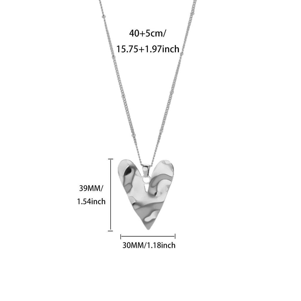 18K Gold Plated Peach Heart Choker Necklace - Heart-shaped Pendant Women's Jewelry In Japanese and Korean Fashion Style