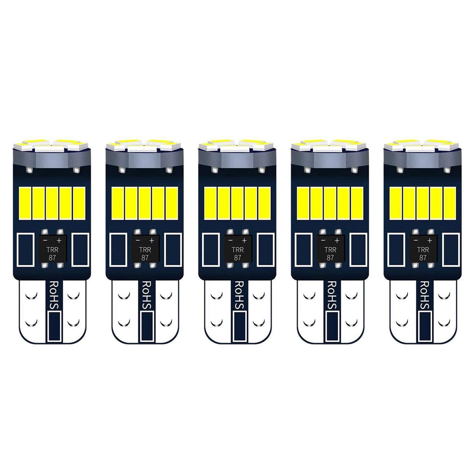 

YueType T10 LED Синий Взрывной Свет 5 шт. Габаритный фонарь T10 LED Канселлер Встроенный белый