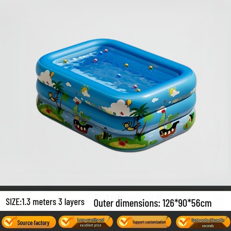 Extra-Large Foldable Inflatable Swimming Pool for Kids and Adults, Outdoor Home Use