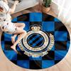 Club Brugge KV Round Area Rug,Carpet Rug for Living Room Bedroom Sofa Playroom Decor,Non-slip Floor Mat