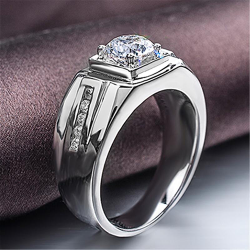 Copper Classic Ring For Women Jewelry Simple Diamond Ring Imitation Diamond Women'S Man Ring