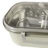 Stainless Steel Lunch Box Korean Style 2 Compartment Bento Box Metal Food Container for Kids Adults