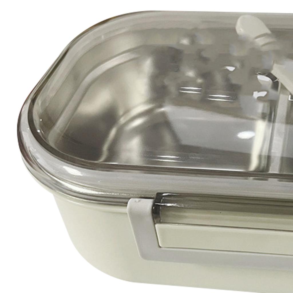Stainless Steel Lunch Box Korean Style 2 Compartment Bento Box Metal Food Container for Kids Adults