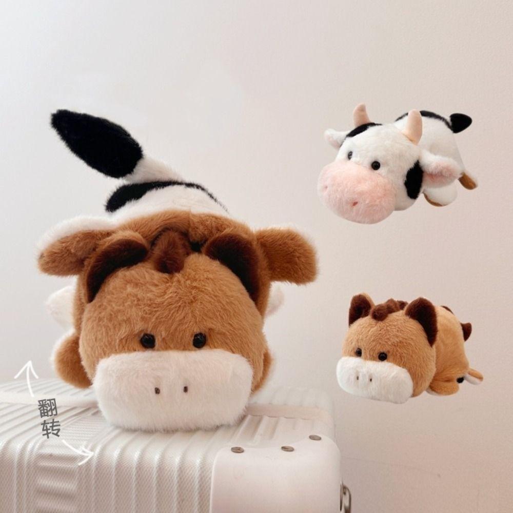 Soft Pillow Flip Cow Horse Toy Stuffed Animal Double Sided Plush Transform Plush Toys  Home Decor