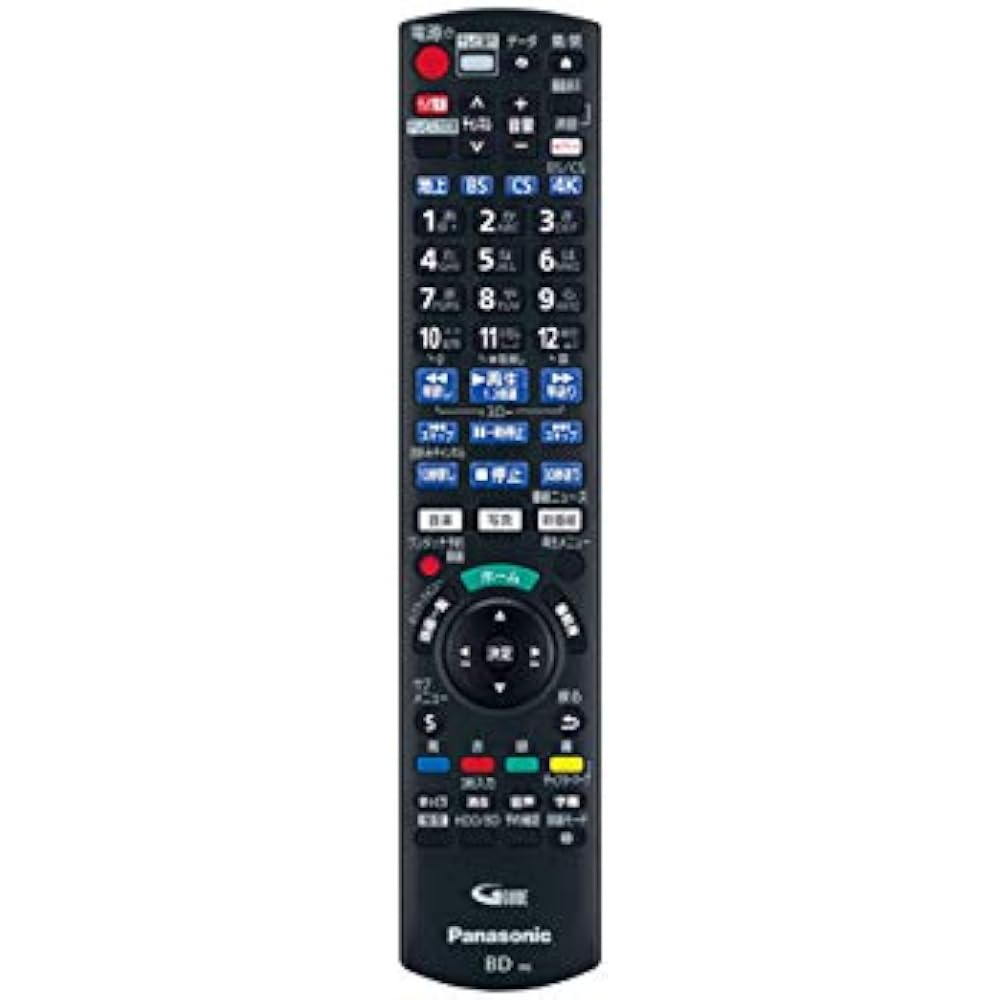N2QAYB001223 Panasonic Panasonic Blu-ray/DVD recorder/player DIGA remote control