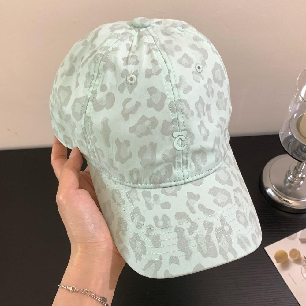 Kšiltovka s leopardím potiskem, bavlněná baseballová čepice s kšiltem, všestranná baseballová čepice s leopardím potiskem, dívčí