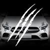Motorcycle Sticker Decorative Monster Skull Claw Scratch Stripe Marks Decal