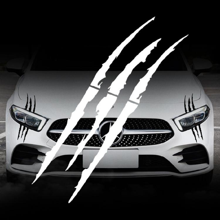 Motorcycle Sticker Decorative Monster Skull Claw Scratch Stripe Marks Decal