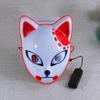 Beleuchtete Dämonentöter-Maske, Tanjiro-Kaninchen, LED-Narbe, COS, Fuchs, Vollgesichts-Kopfbedeckung, Naruto-Masken